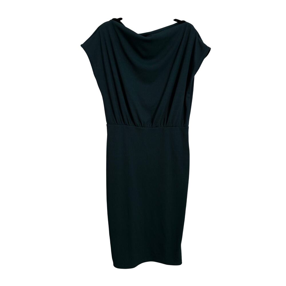 BTFBM Ribbed Dolman Bodycon Midi Dress Women's XL Emerald Green Boho Chic Sexy‎